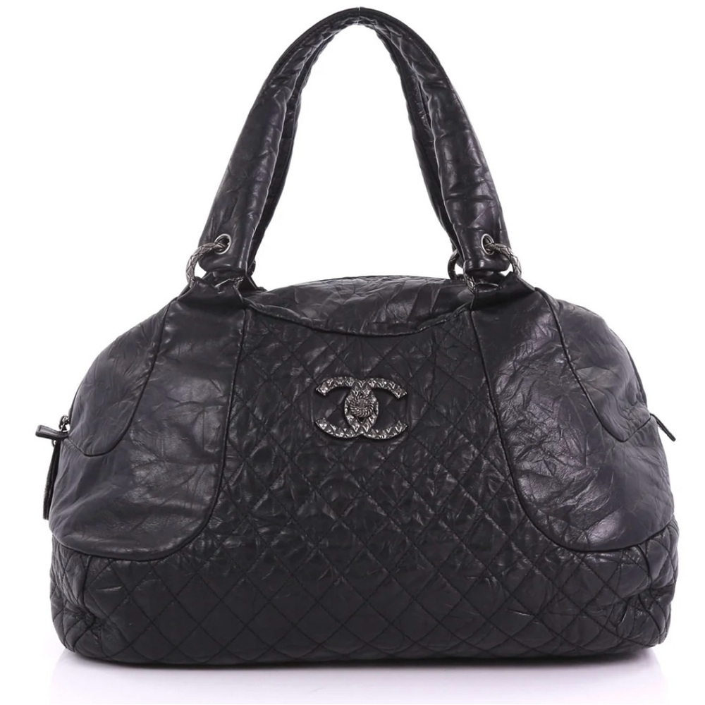 Chanel Coco Rider Bowler Bag w/ CC metal detail, tags & authentication card